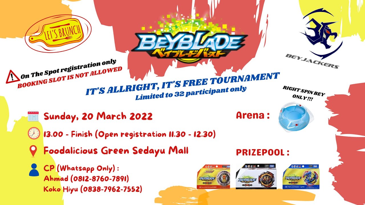 [Tournament Announcement] All Right Beyblade Burst Turnamen By Beyjackers ft Leis Brunch