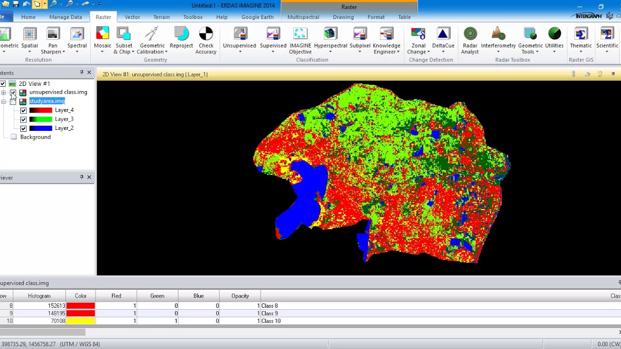Recode with Erdas Imagine / Unsupervised Classification