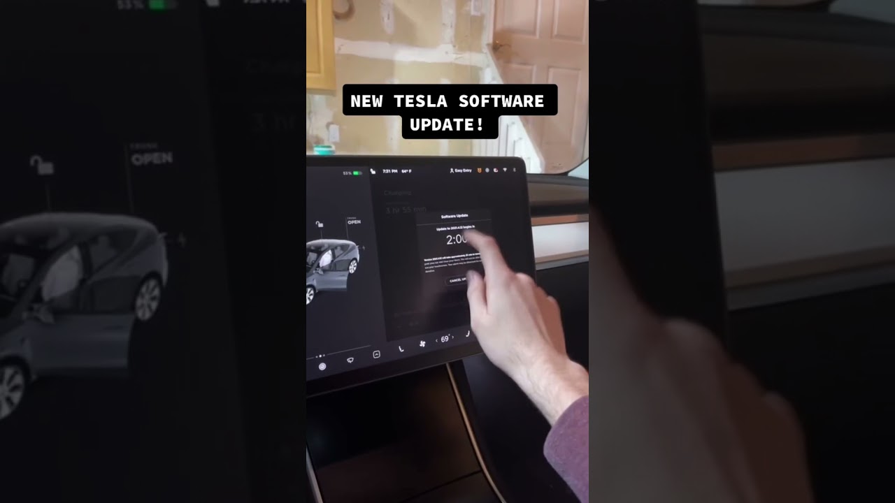 My Tesla Got A BRAND NEW Software Update 🤨🤯 #shorts #tesla #teslaflex #modely