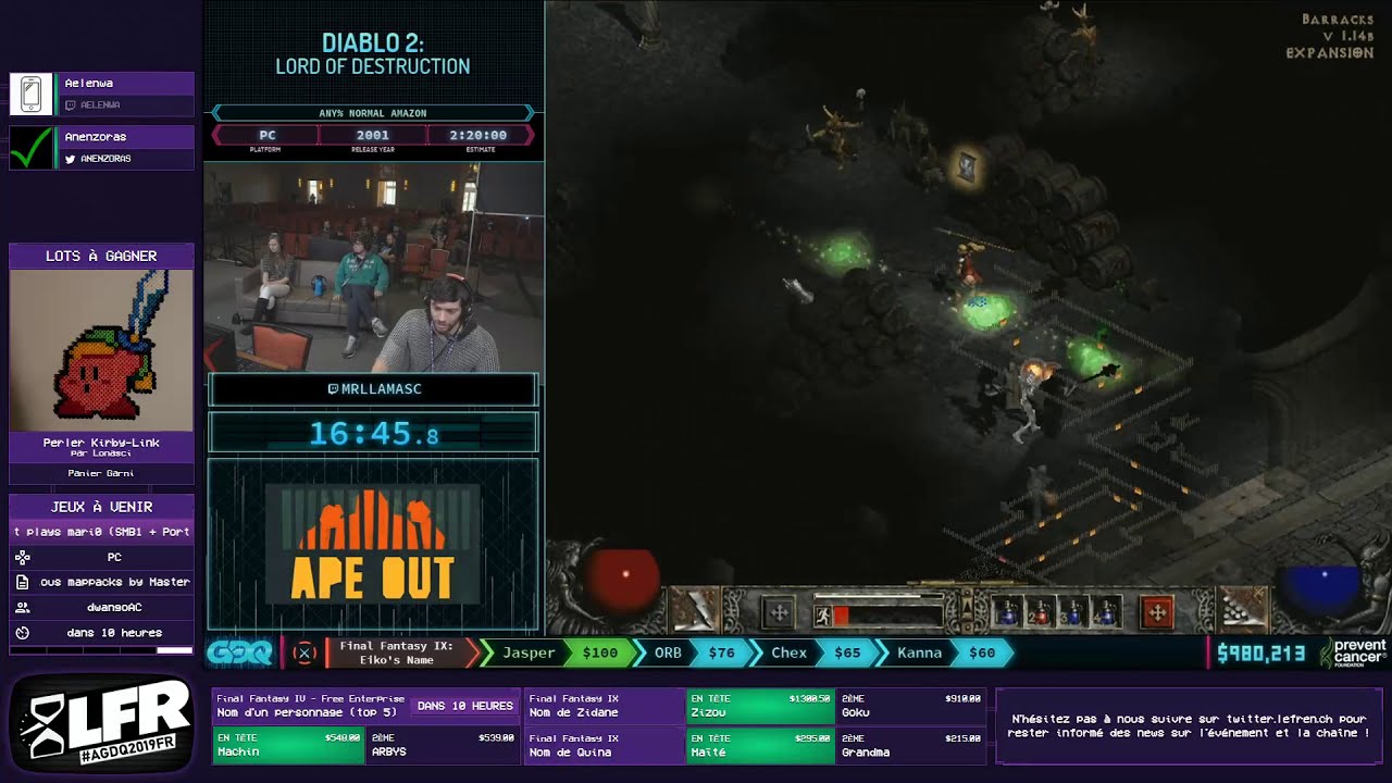 Diablo 2: Lord of Destruction en 2:24:27 (Any% Normal Amazon) [AGDQ2019]
