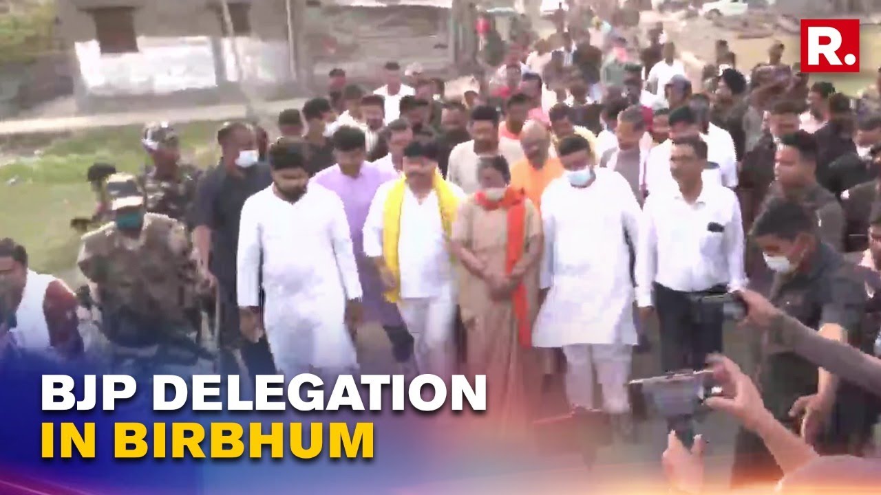 Birbhum Violence: BJP Delegation Led By Suvendu Adhikari Arrives At Site Of Violence