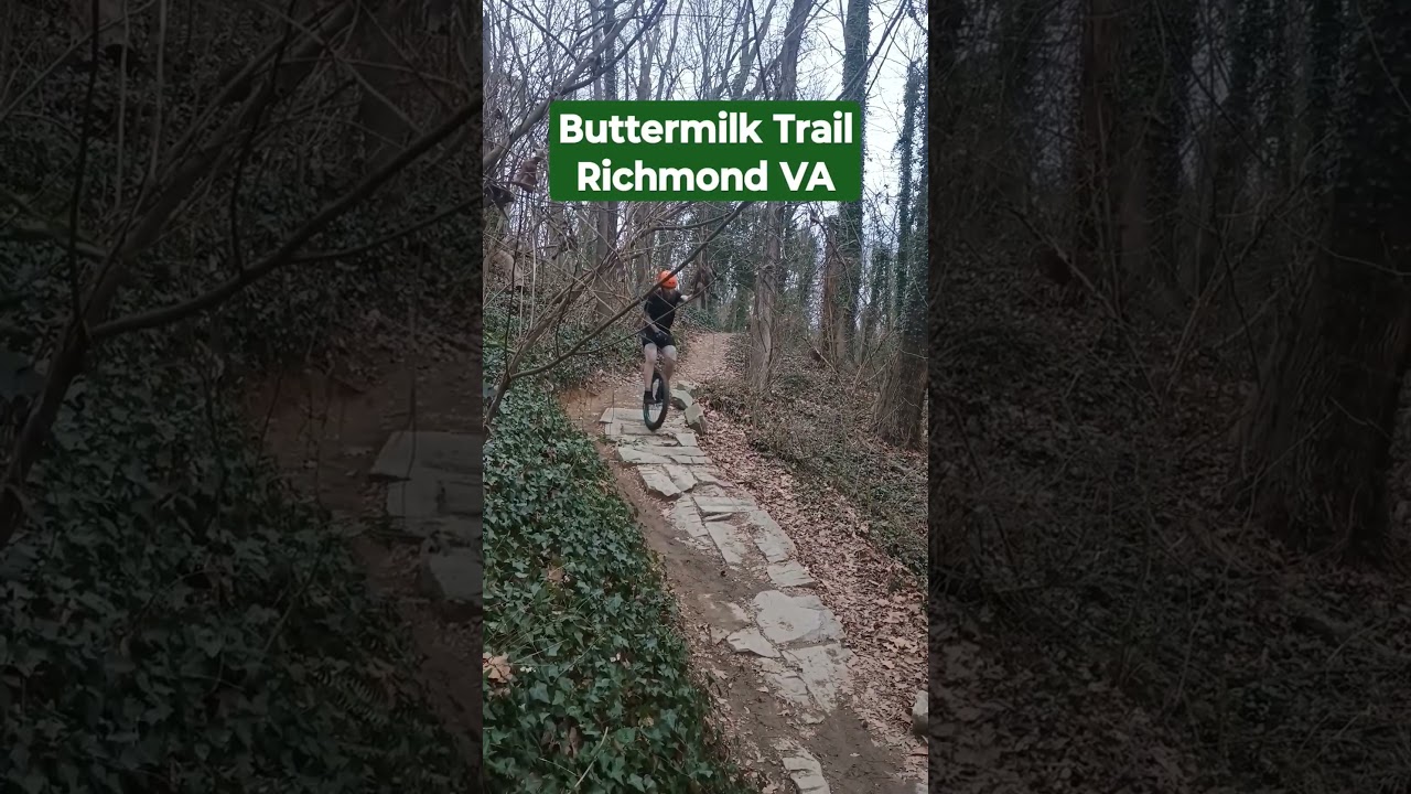 A fun little section on the Buttermilk Trail in #rva #virginia #mtb #unicycling