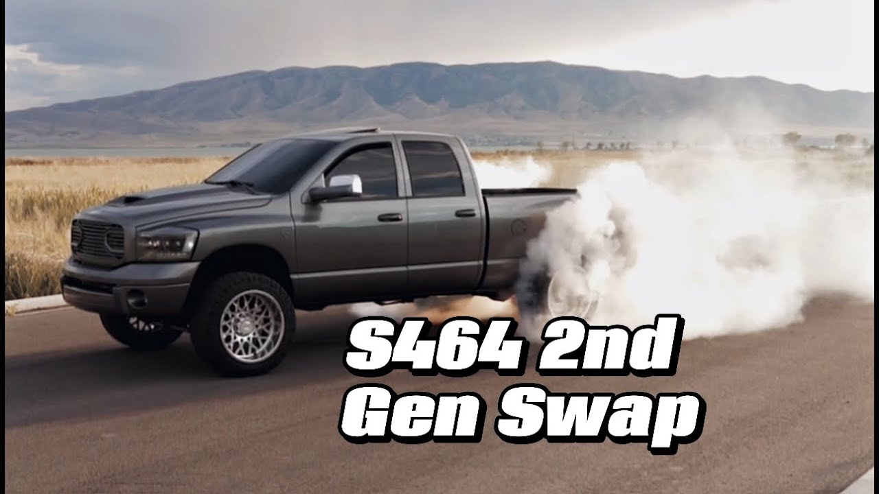 3rd Gen Cummins Does NASTY Burnout after a full 2nd Gen Swap