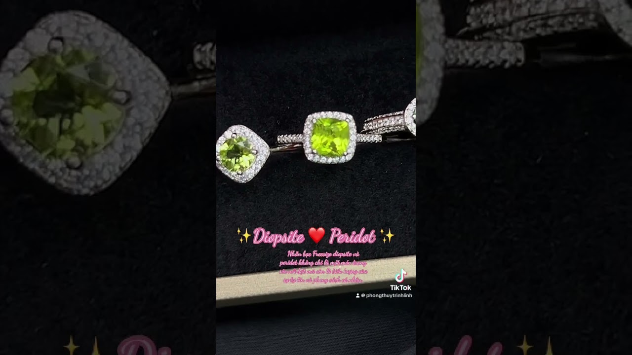Diopsite v&agrave; Peridot #gemstone #jewelry #crystalstones
