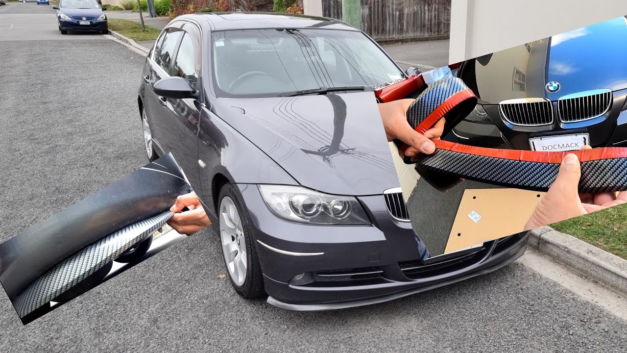 Установка накладки на передний бампер Samurai Carbon Fibre — выглядит спортивно
