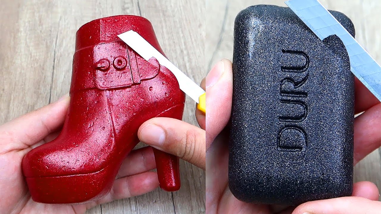 Relaxing Soap Cutting ASMR. Satisfying Soap and lipstick cutting. Corte de jabón - 619