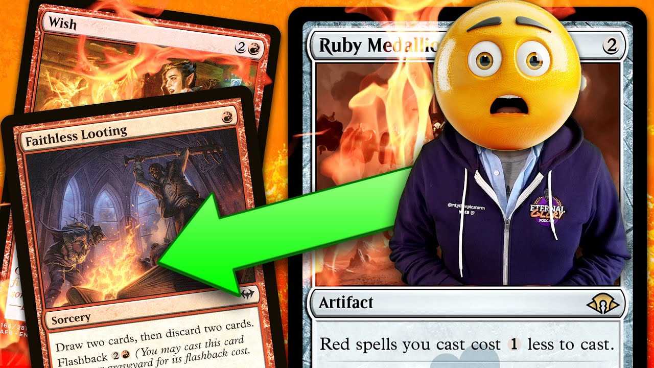 🔥FAITHLESS LOOTING IGNITES RUBY STORM🔥 Modern Past in Flames Combo | Magic: The Gathering MTG