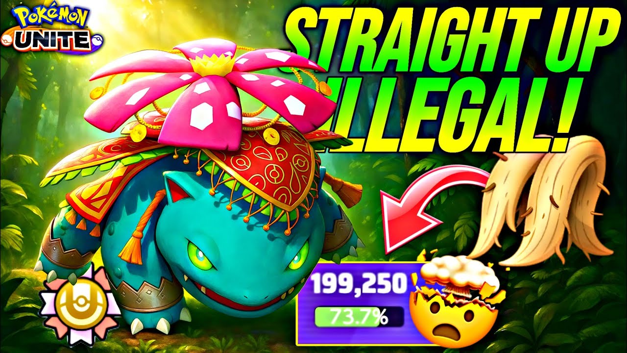 THIS NEW BROKEN BIG ROOT VENASAUR BUILD IS STRAIGHT UP ILLEGAL!💀😈 | Pokemon Unite
