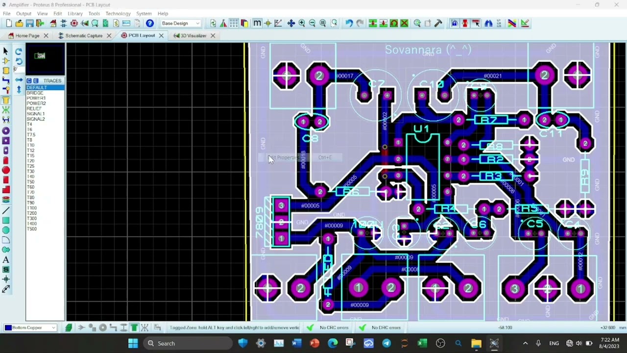 Add Ground Zone on PCB Design in proteus 8 #speak khmer