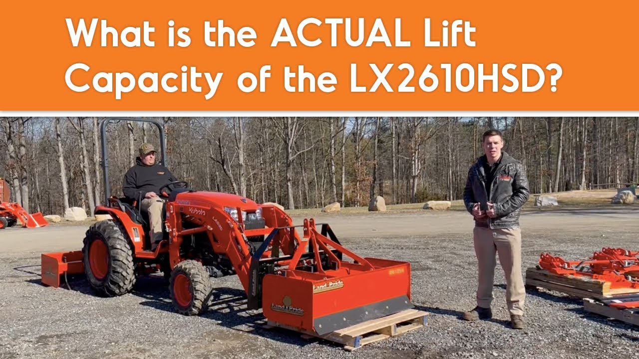 What is the ACTUAL Lift Capacity of an LX2610HSD?