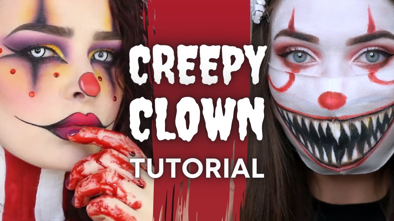 Top 5 CREEPY GIRL CLOWN Halloween Makeup Tutorials 🤡 Halloween 2021