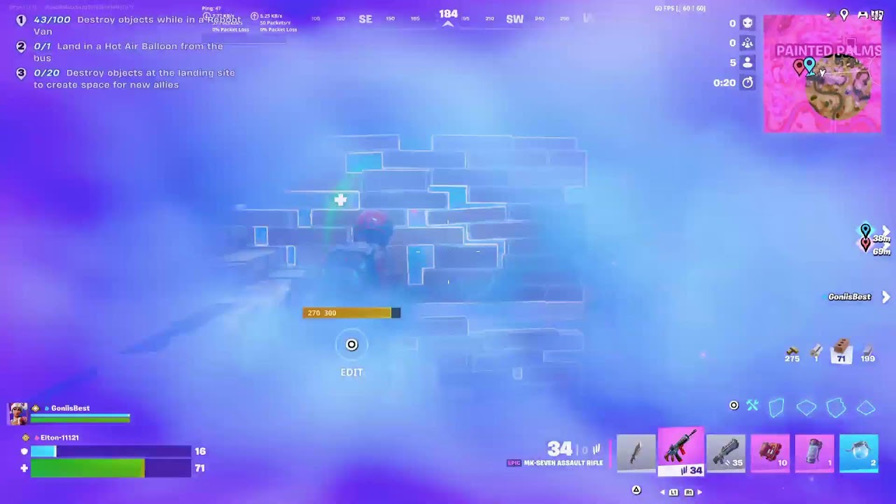 Me playing Fortnite