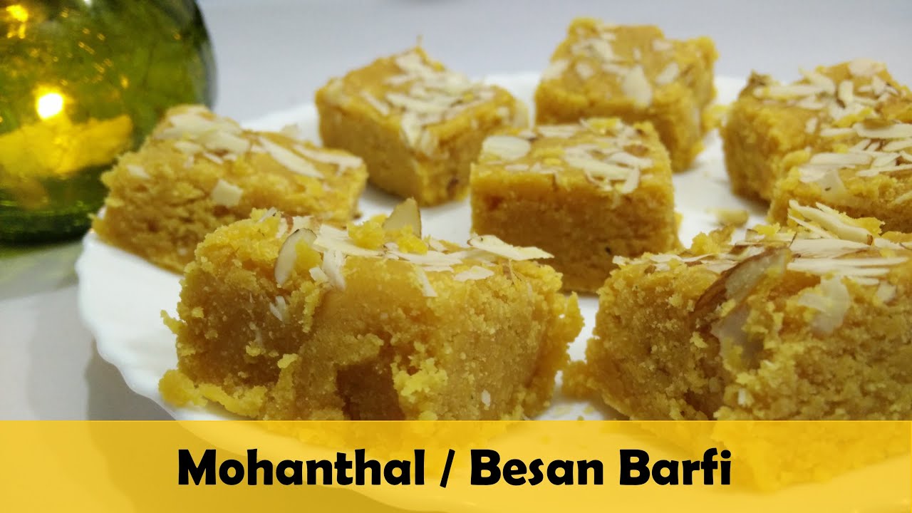 Mohanthal (मोहनथाल) / Besan Barfi Recipe in Hindi By Cooking with Smita | Diwali Special Sweets