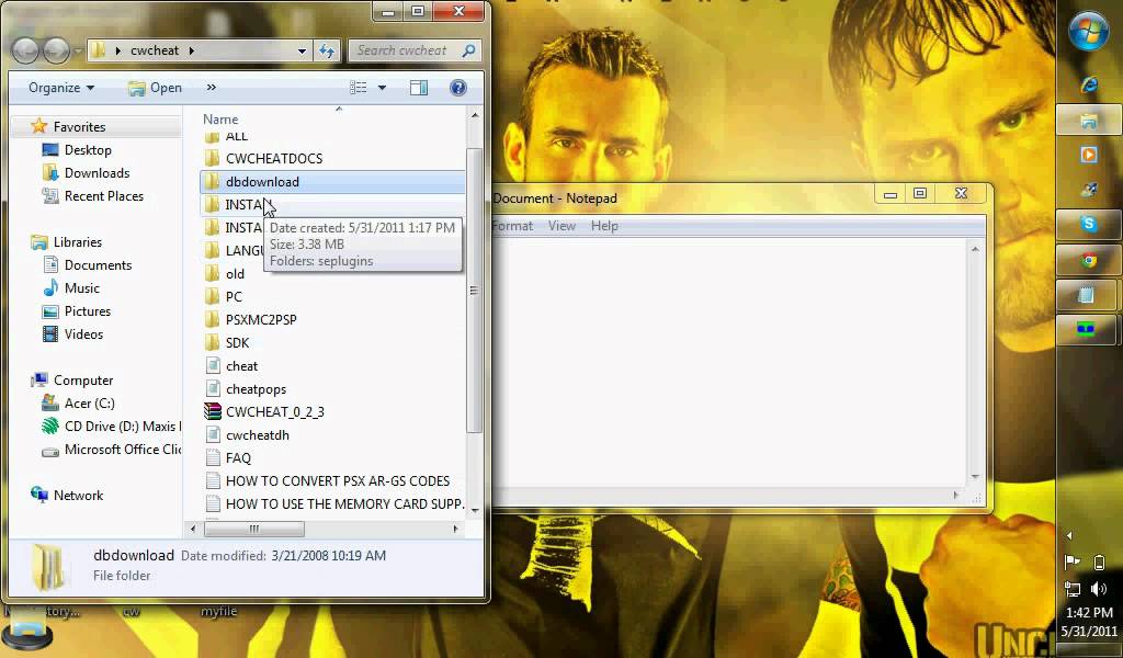 How to put new cheat in cwcheat for psp