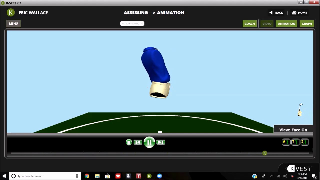 Reverse Spine Angle in Golf 3D animation
