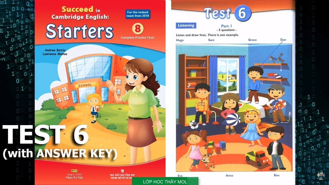 Starters SUCCEED 8 Complete Practice Tests - Listening Tests 6 | Lớp Học Thầy Mol
