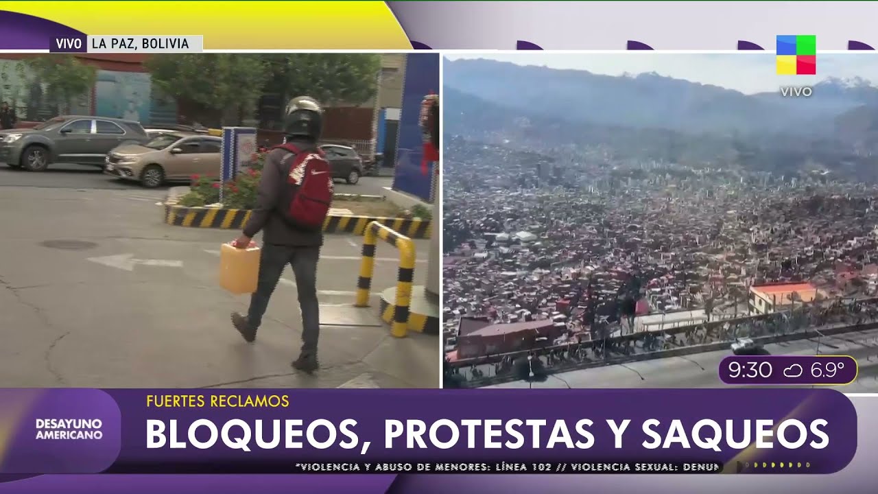 🔴 CRISIS EN BOLIVIA: 70 CORTES DE RUTAS Y M&Aacute;S DE 100 DETENIDOS