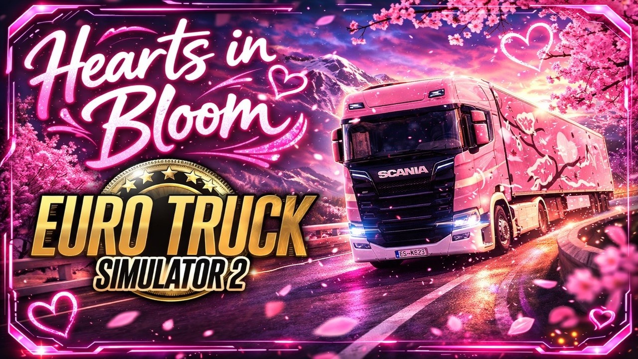 EURO TRUCK SIMULATOR 2 | Hearts in Bloom (5) Rostock - Kiel - Rostock [37.52%] (bez komentarza🔇)