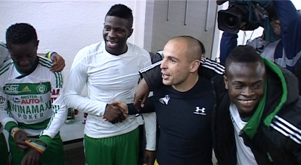 Joie de vestiaire après Caen ASSE