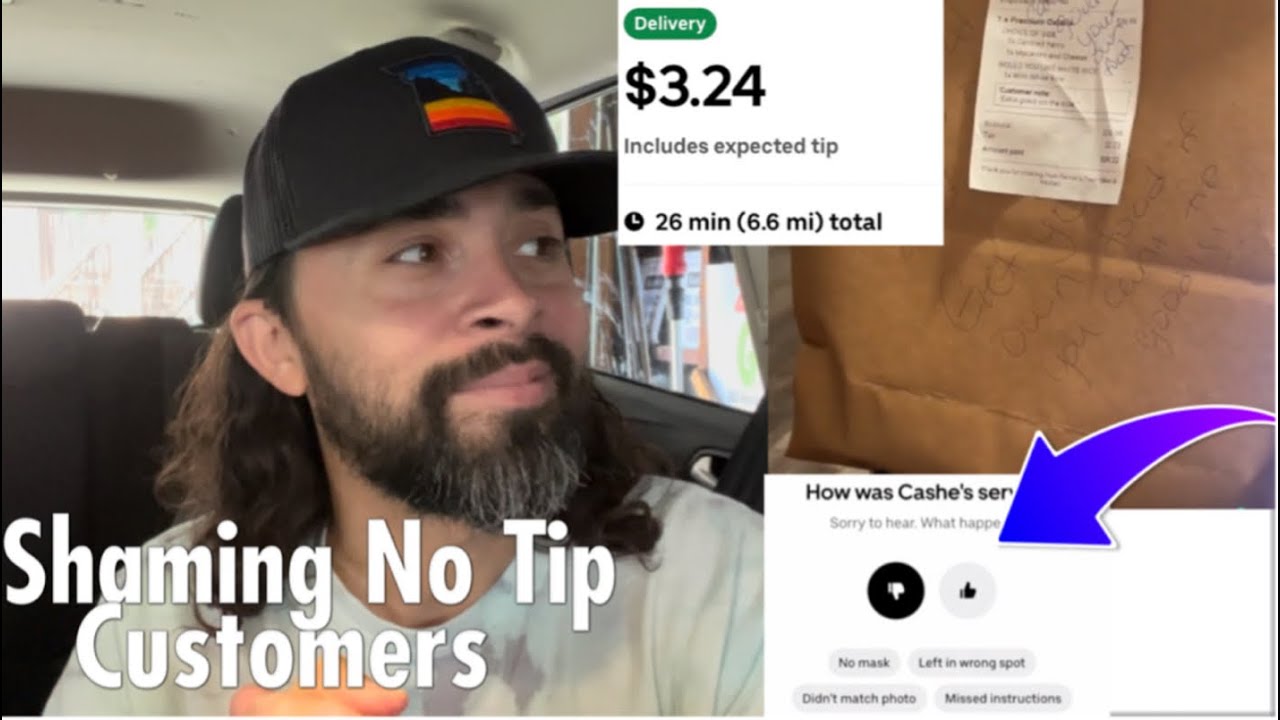 Delivering a NO TIP Order… DoorDash Dasher Reacts. Driver Writes RUDE Note on the Bag