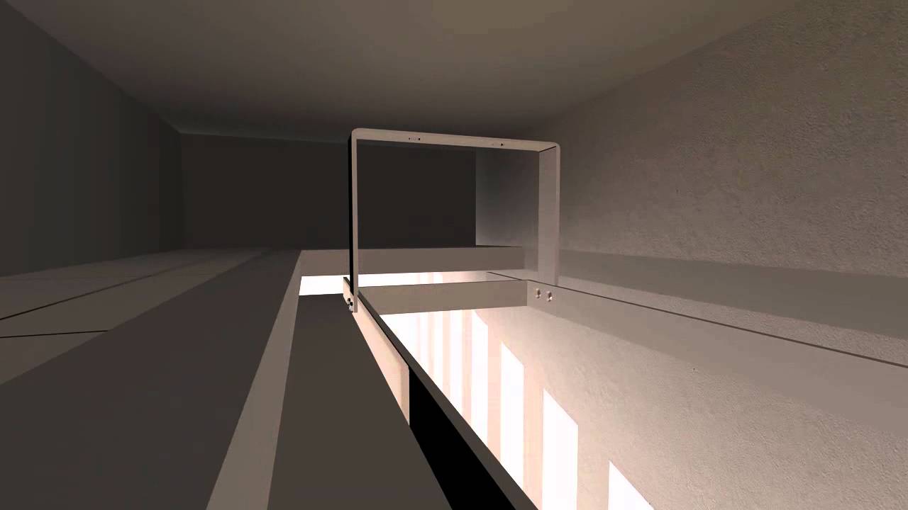 Einbau einer Leinwand in die abgehangene Decke
