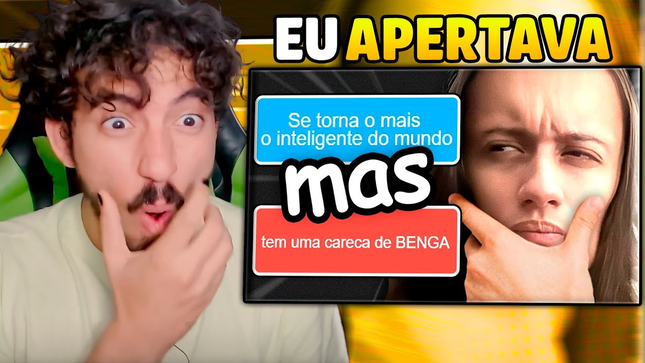 usamos o C&Eacute;REBRO pra apertar um BOT&Atilde;O (ft. Scott e Tiba) - Ycro | Leozin React