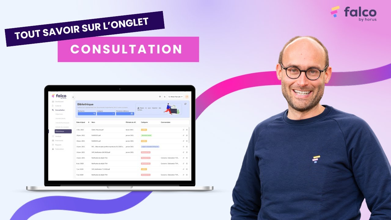 Falco - Tout savoir sur l'onglet Consultation