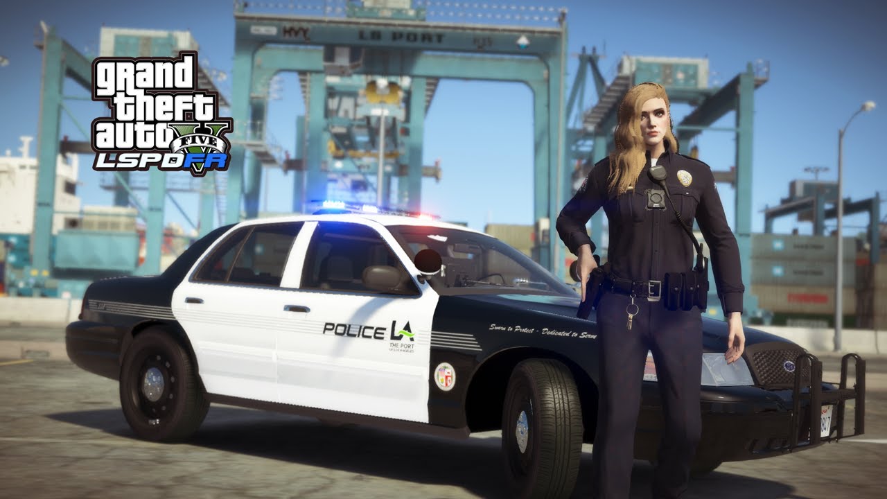 Gta 5 LSPDFR Playing As a Female Port Police Authority | Los Angeles Mods #lspdfr #gta5