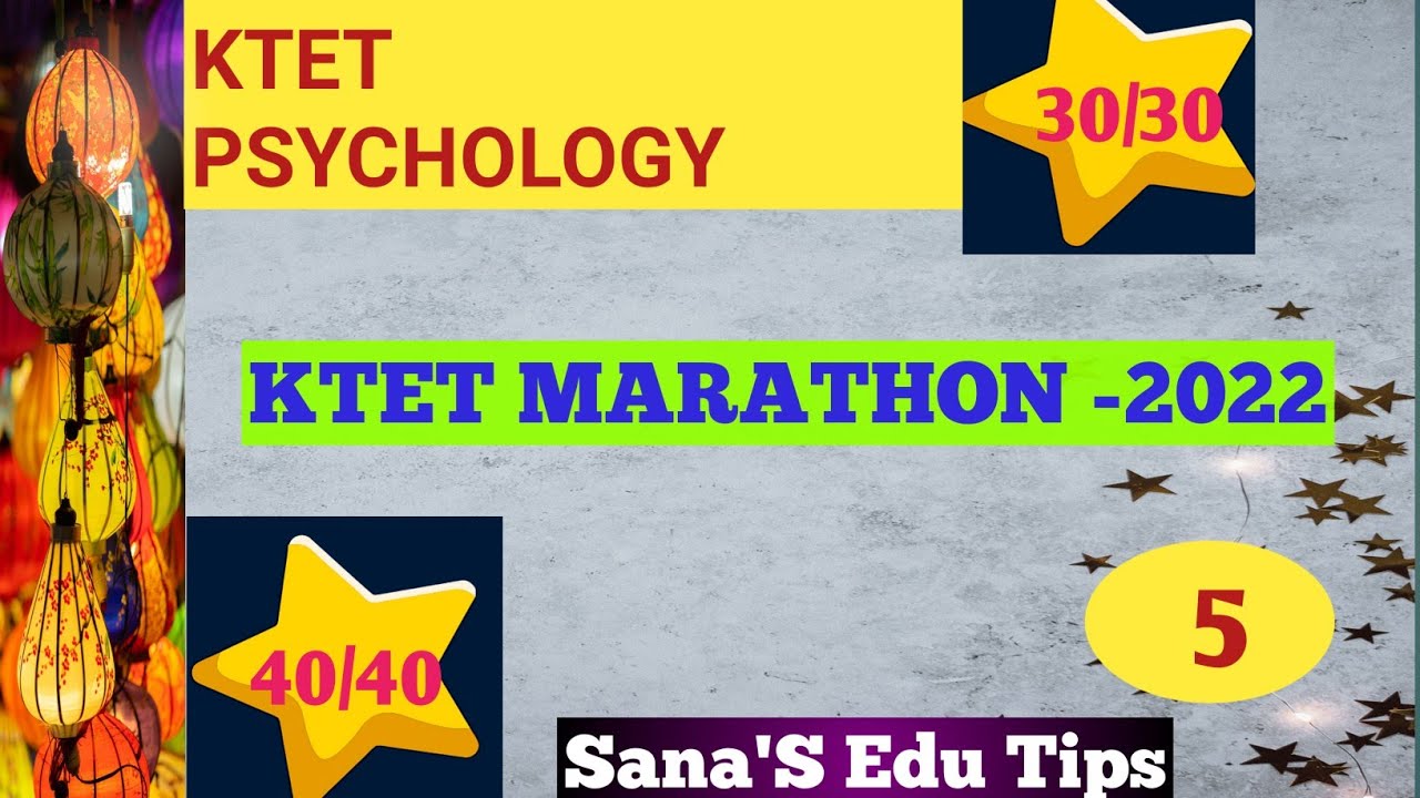#KTET Psychology Marathon--5#Application level Questions#Sana'S Edu Tips