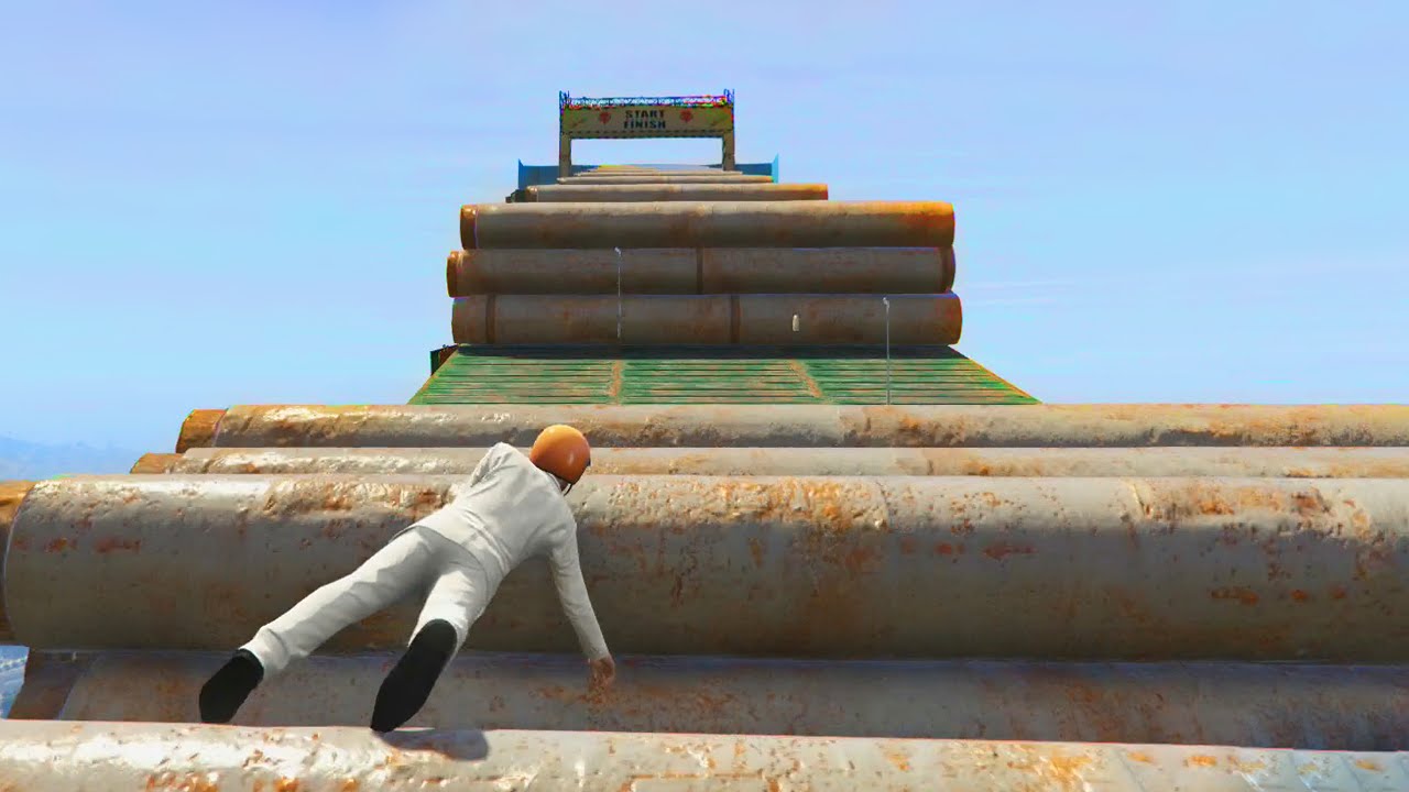 Hilarious Pipe Race Challenge (GTA 5 Funny Moments)