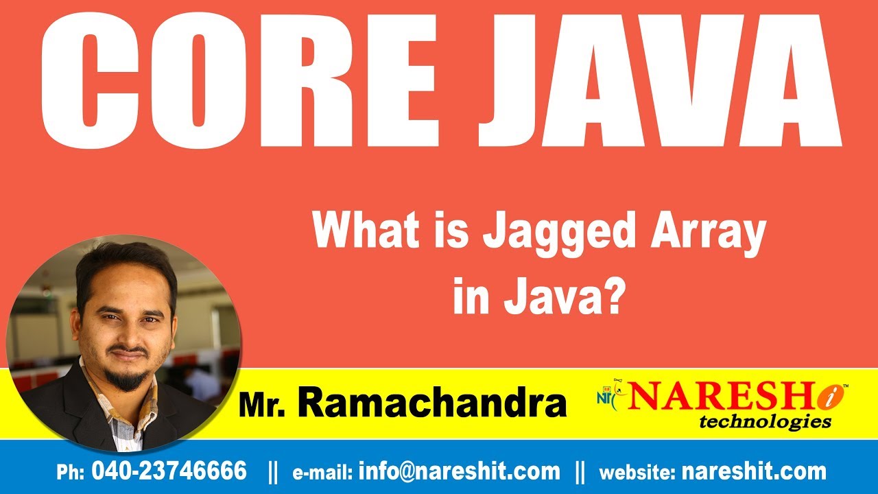 Core Java Tutorials | What is Jagged array in Java? | Mr.Ramachandra