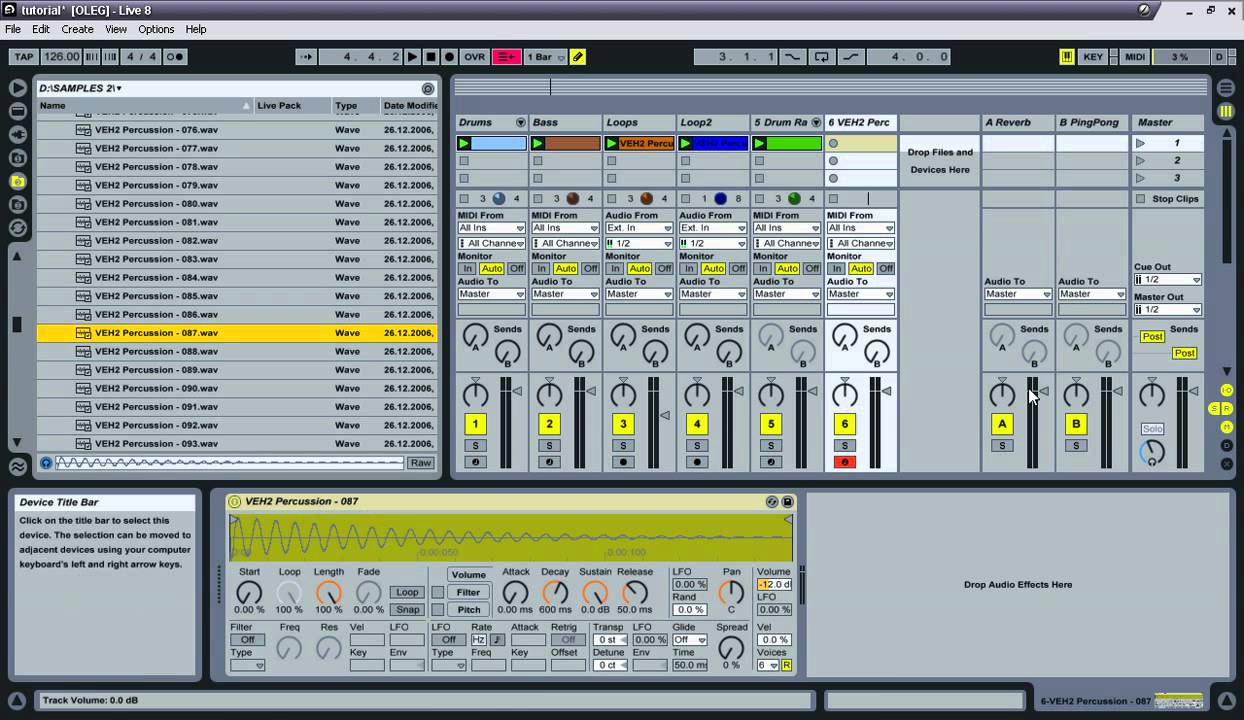 Основы создания трека в Ableton Live(Армен Абачян)