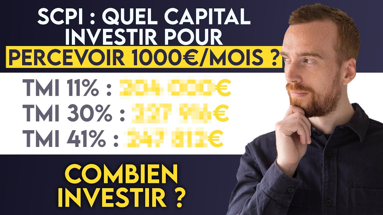 SCPI : Quel montant investir pour b&eacute;n&eacute;ficier d&rsquo;une rente de 1000&euro;/mois ?