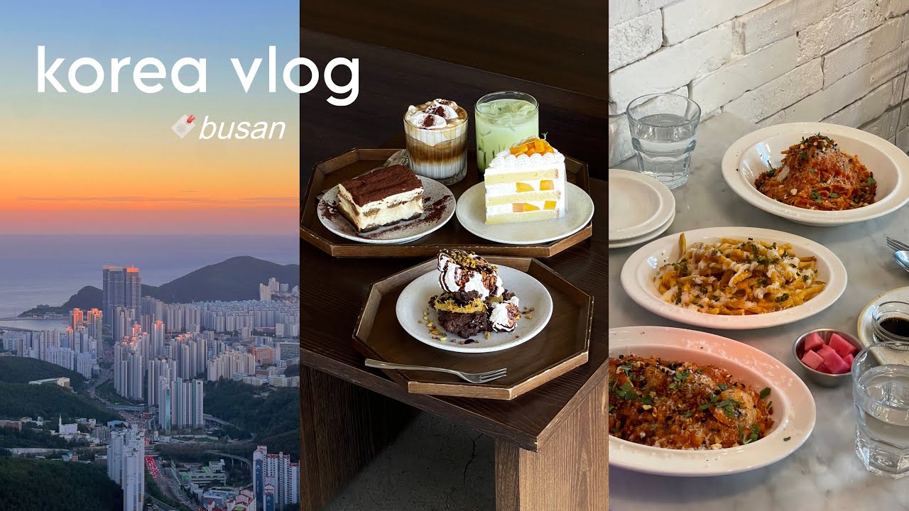 KOREA VLOG 🇰🇷 busan hotspots, cafe hopping, drone show, gwangalli beach, skyline viewpoint