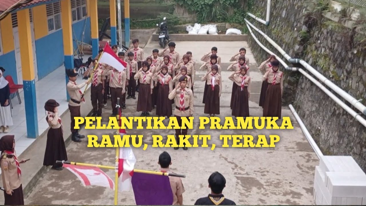 Upacara Pelantikan Pramuka Penggalang Ramu, Rakit, Terap SMP N 2 Pacet 2026