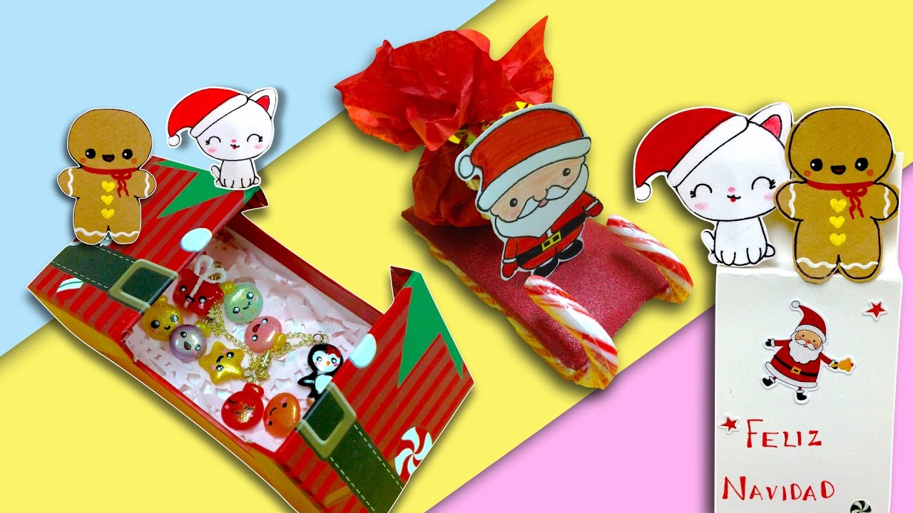 DIY REGALOS para Navidad de ultimo minuto,3 manualidades fáciles kawaii