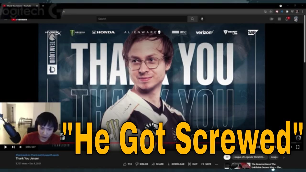 Doublelift Reacts to TL Jensen Farewell Video