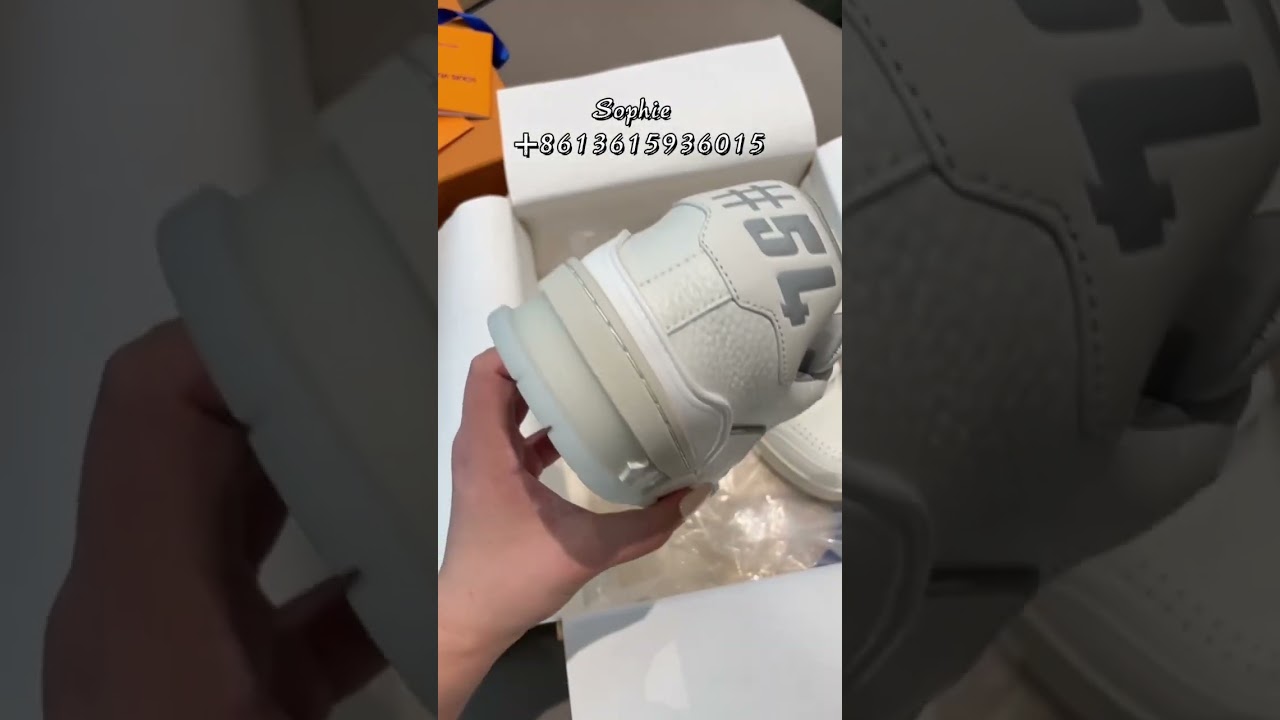 LOUIS VUITTON LV  Trainer Sneaker 1A8WB3 White/grey  signature shoes review