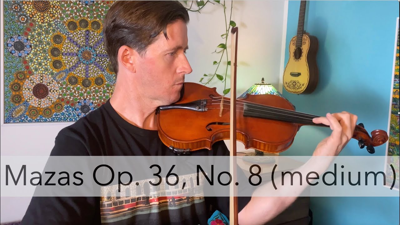 Mazas etude Op. 36, No. 8 (medium speed)