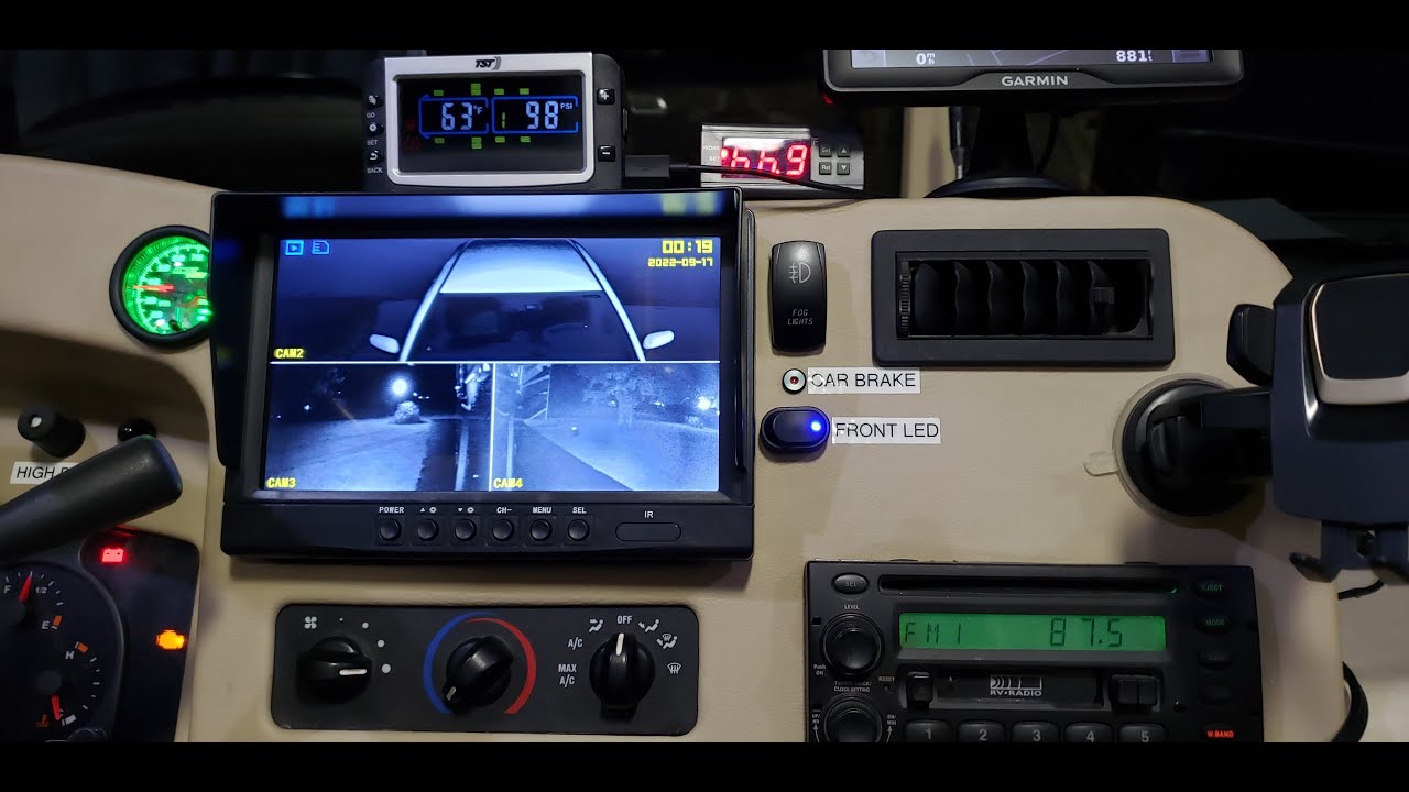 RV Motorhome DVR 4 Camera Security System Complete Installation of Wired eRapta A9 1080P 9