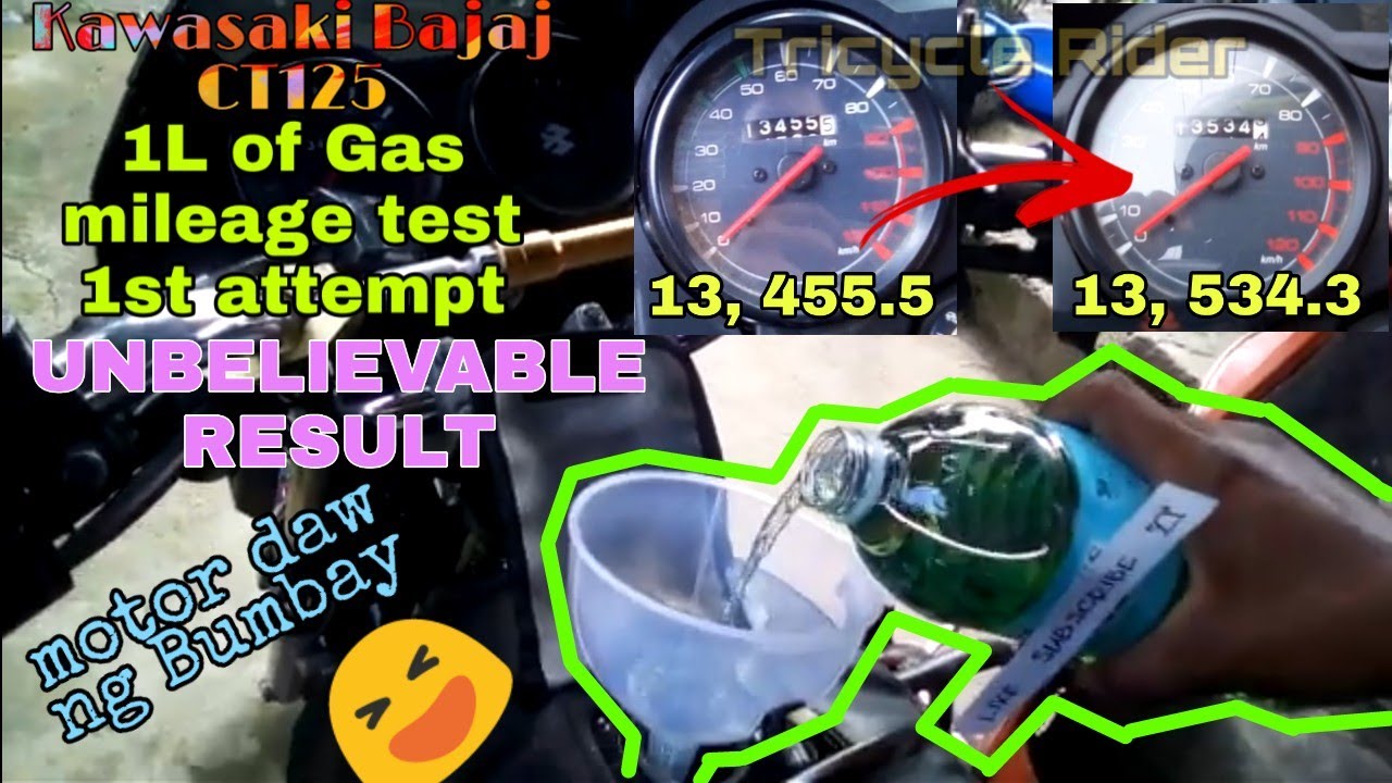 1L of Gas | Fuel efficiency, Mileage Test Bajaj CT125 SUPER FUEL SAVER (TricycleRider ep.14)