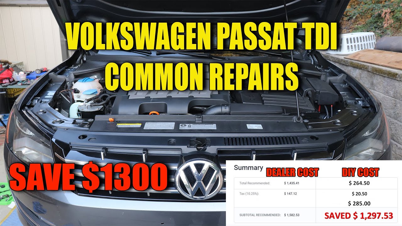 2012-2015 VW Passat TDI F/R Brakes, Air Filter, Cabin Filter, Oil Filter - DIY Save $1300!