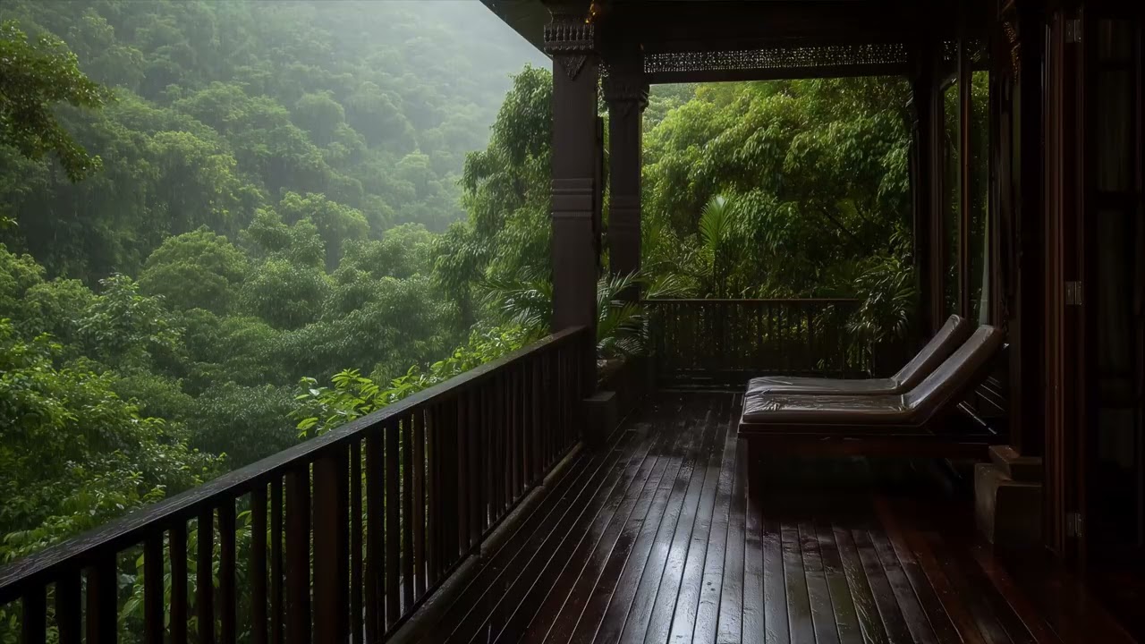 Hut in the Rainforest Next to Angkor Wat Temple in Cambodia | Historical Ambience for Sleep & Study