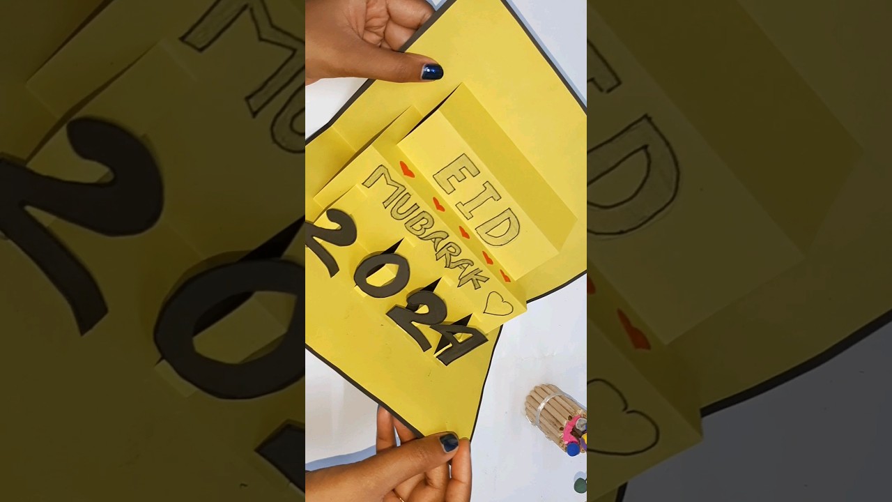 Beautiful Handmade Eid Card Idea 2024 #shorts  #eidcard #CreativeCraft