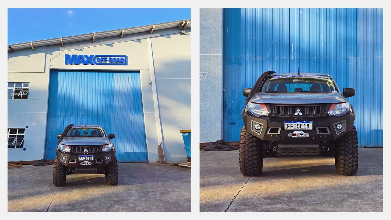 Para-choque dianteiro em a&ccedil;o Mitsubishi L200 Triton (2017-2025) | MAXOFFROAD