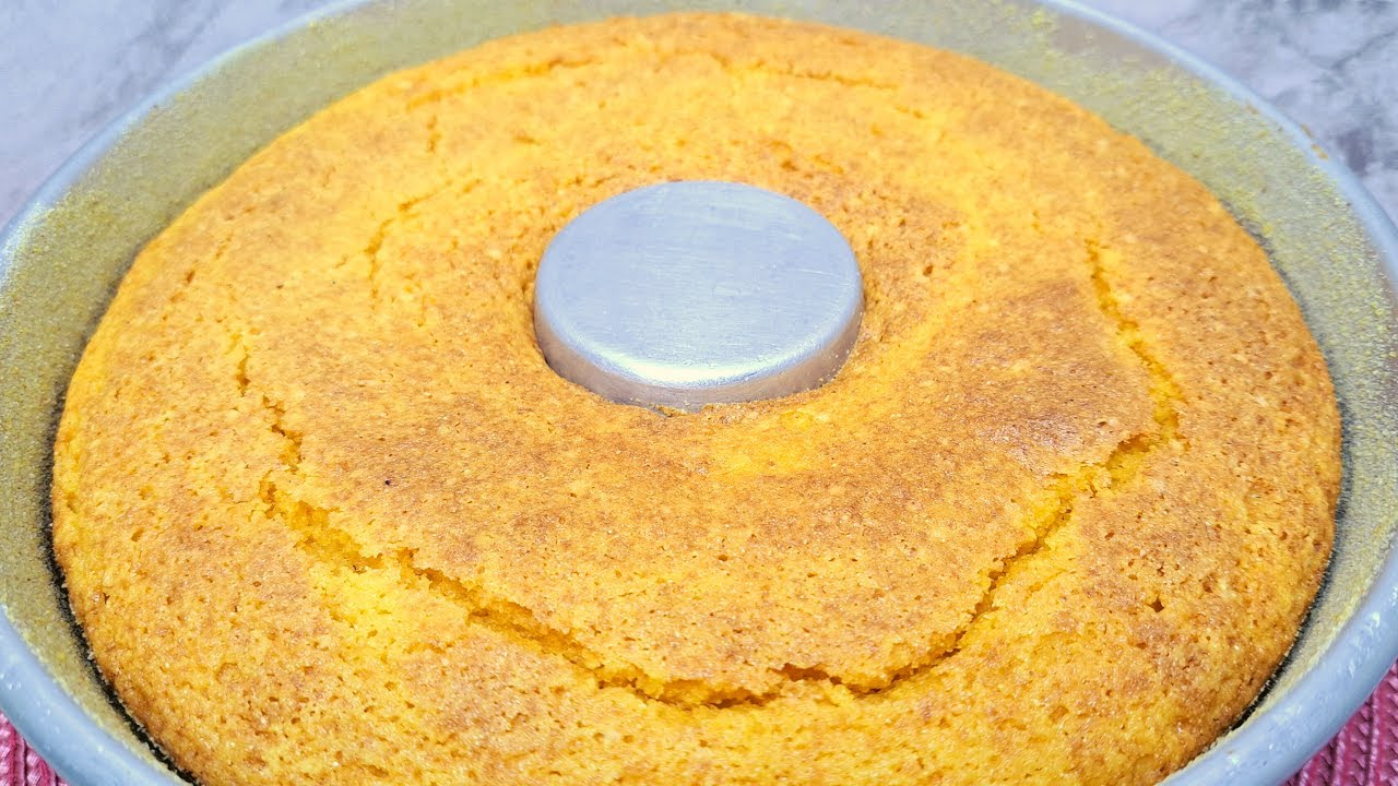 BOLO DE CENOURA COM FUBÁ | SEM TRIGO E SEM LEITE | NOSSA COZINHA