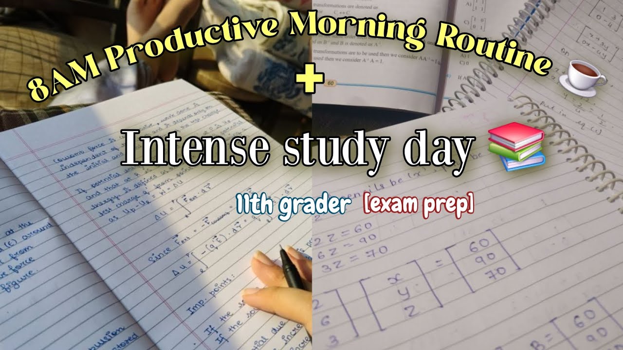 8 AM Study Vlog -Hectic Exam Season Routine | Productive Exam Vlog📝 | Morning to Night study✨ #study