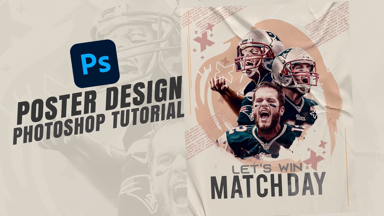 Adobe Photoshop Tutorial l Sports Poster Design l NFL 2021