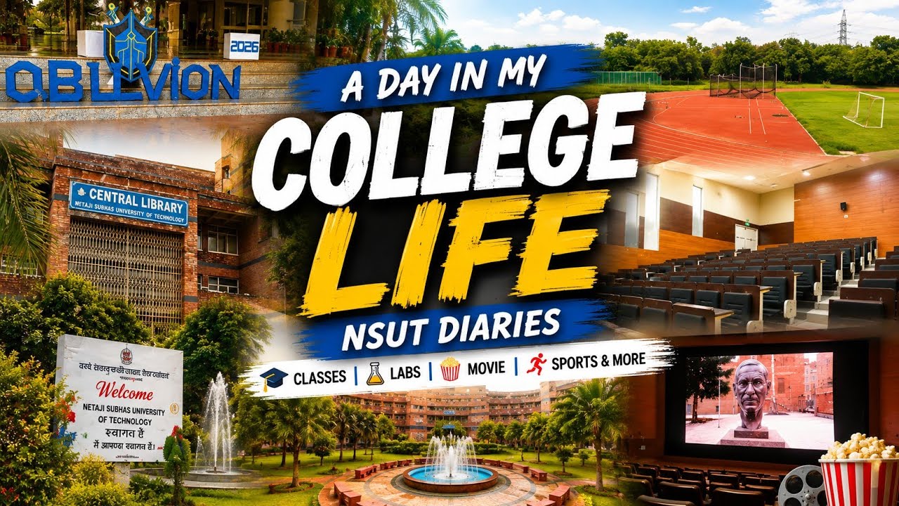 A Day in My College Life at NSUT 🎓 | Movie 🍿, Classes, Labs, Sports | NSUT Diaries