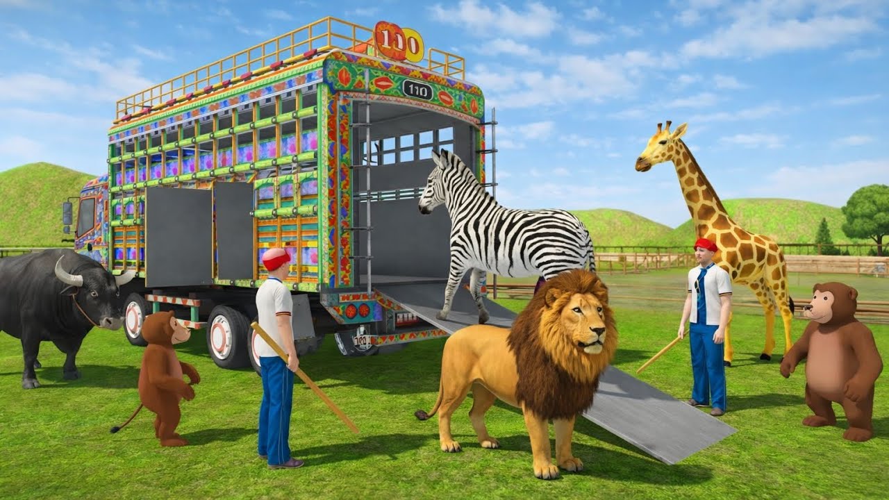 Animal Transport Truck Story 🦁🚛 | Zoo Animals Cartoon for Kids | Fun 3D Video